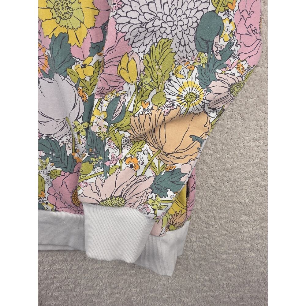 Vera Bradley Floral Print Quarter-Zip Pullover Sweatshirt Size L/G - Picture 3 of 9